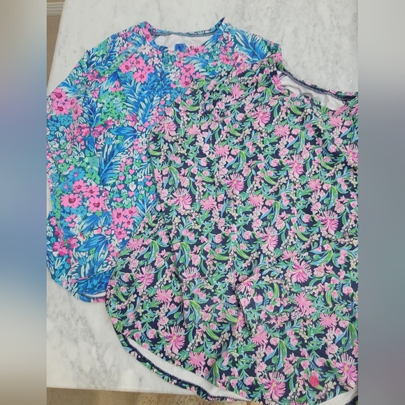 2 ! Lilly Pulitzer bundle Luxletic SPF 50. Blythe Sweatshirt sz S. Garden/tide - Picture 2 of 8